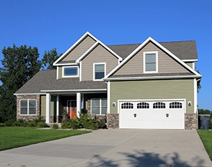 mixed house cladding